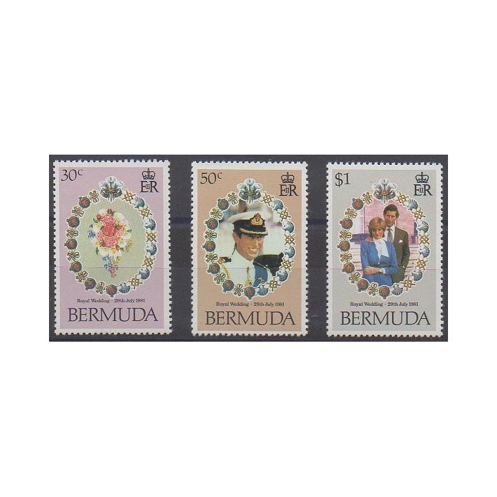 Acheter cette série de timbres des Bermudes de l'année 1981 (No 402/404).