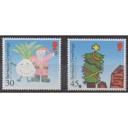 Bermudes - 2000 - No 798/799 - Noël - Dessins d'enfants