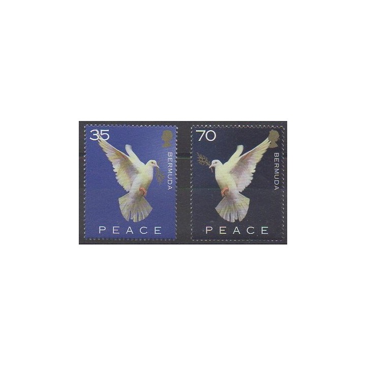 Acheter cette série de timbres des Bermudes de l'année 2002 (No 842/843).