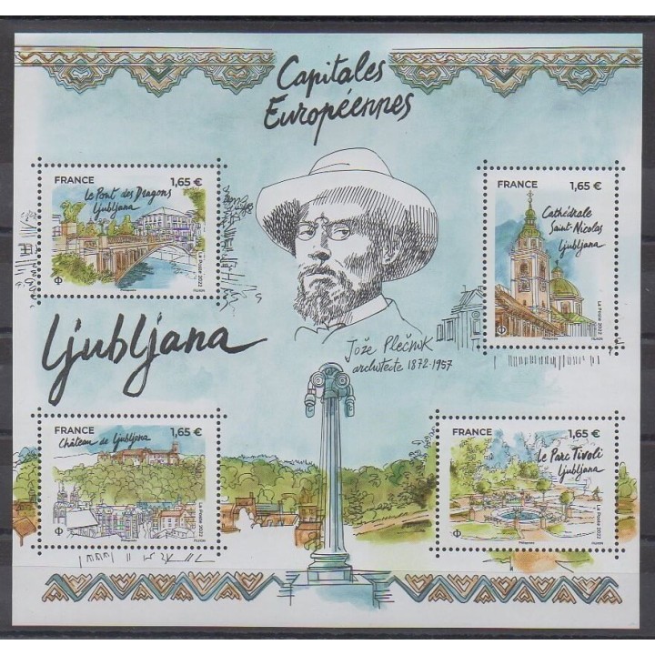 Buy this souvenir sheet  of France of the year 2022 (Nb BF Ljubljana).