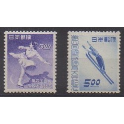 Japon - 1949 - No 405/406 - Sports divers - Neufs avec charnière