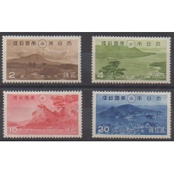Japon - 1939 - No 283/286 - Parcs et jardins - Neufs avec charnière
