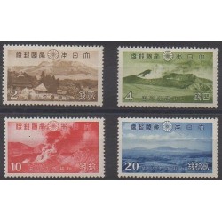 Japon - 1939 - No 287/290 - Parcs et jardins - Neufs avec charnière