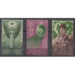 Égypte - 1952 - No 285/287 - Royauté - Principauté - Neufs avec charnière