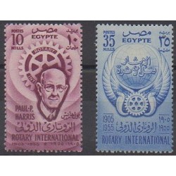 Egypt - 1955 - Nb 374/375 - Rotary or Lions club - Mint hinged
