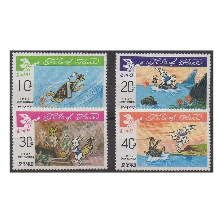 Acheter cette série de timbres de Corée du Nord de l'année 1982 (No 1738/1738C).