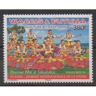 Acheter ce timbre de Wallis et Futuna de l'année 2022 (Danse Me'e lakalaka).