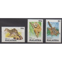 Malaysia - 1985 - Nb 312/314 - Mamals - Endangered species - WWF