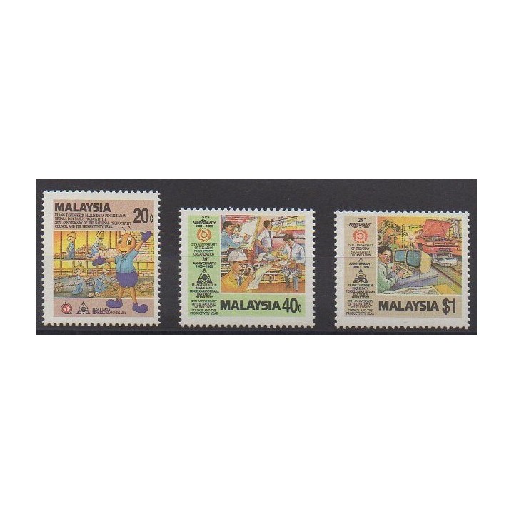 Acheter cette série de timbres de Malaisie de l'année 1986 (No 364/366).