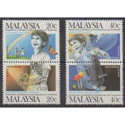 Malaisie - 1987 - No 377/380 - Santé ou Croix-Rouge
