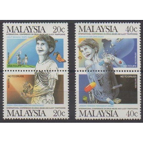 Malaysia - 1987 - Nb 377/380 - Health or Red cross