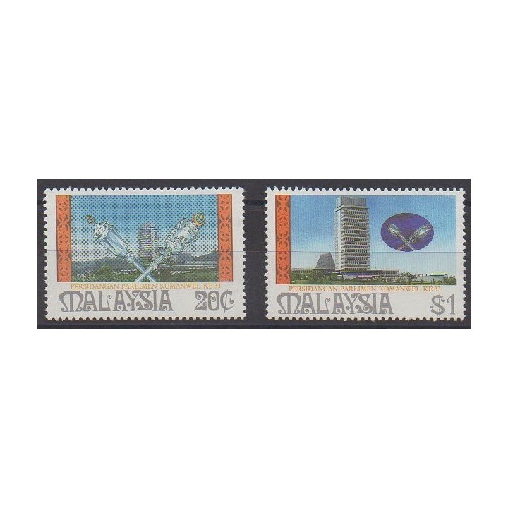 Acheter cette série de timbres de Malaisie de l'année 1987 (No 383/384).