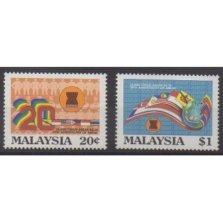 Acheter cette série de timbres de Malaisie de l'année 1987 (No 393/394).