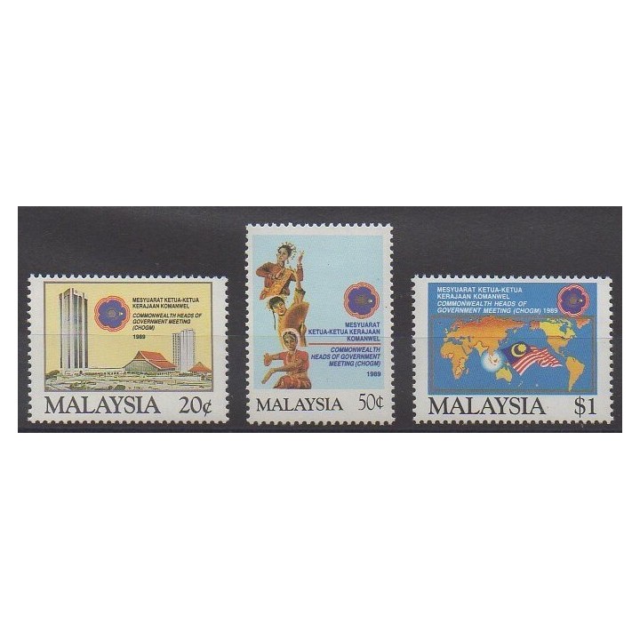Acheter cette série de timbres de Malaisie de l'année 1989 (No 429/431).