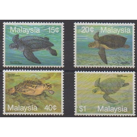 Malaysia - 1990 - Nb 455/458 - Turtles