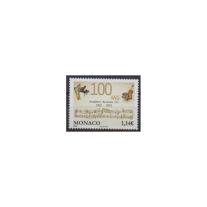 Acheter ce timbre de Monaco de l'année 2022 (Académie Rainier III).