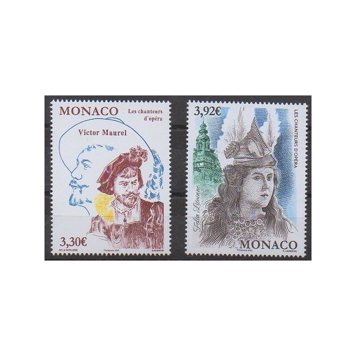 Buy this stamp of Monaco of the year 2022 (Les chanteurs d'Opéra).