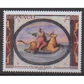 Acheter ce timbre de Monaco de l'année 2022 (Enlèvement d'europe par Jupiter).