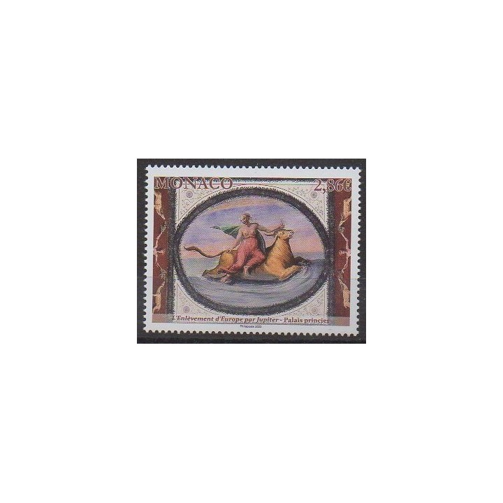 Buy this stamp of Monaco of the year 2022 (Enlèvement d'europe par Jupiter).