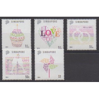 Buy this set of stamps of Singapore of the year 2014 (Nb 2016/2020).