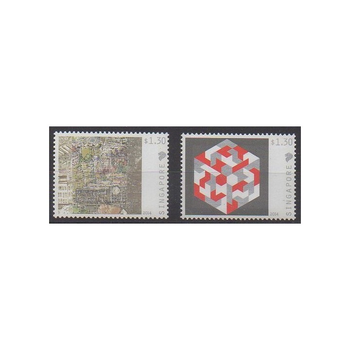 Buy this set of stamps of Singapore of the year 2014 (Nb 2076/2077).
