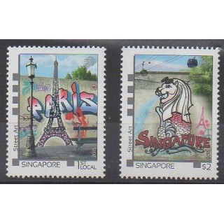 Buy this set of stamps of Singapore of the year 2015 (Nb 2096/2097).