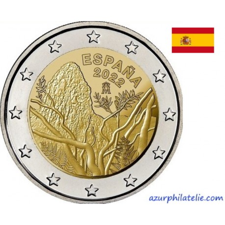 2 euro commémorative - Espagne - 2022 - Parc national de Garajonay - UNC