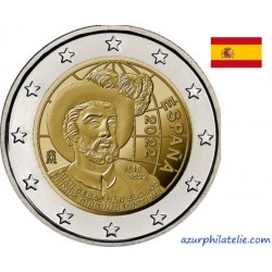 2 euro commémorative - Espagne - 2022 - 500 ans de la circumnavigation du monde - UNC