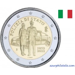 2 euro commémorative - Italie - 2022 - 170 ans de la création de la police nationale italienne - UNC