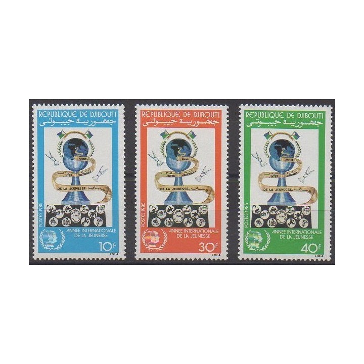Buy this set of stamps of Djibouti of the year 1985 (Nb 600/602).