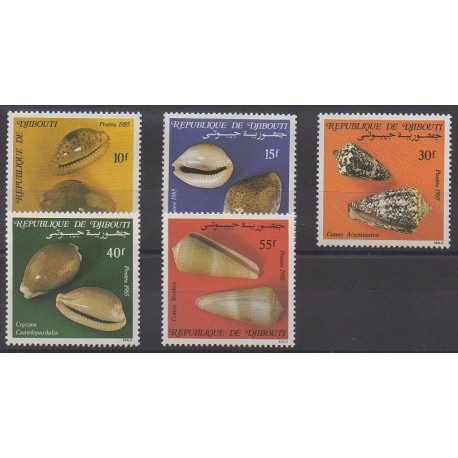 Djibouti - 1985 - No 609/613 - Vie marine