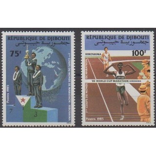Buy this set of stamps of Djibouti of the year 1985 (Nb 614/615).