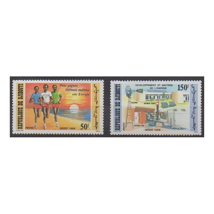 Buy this set of stamps of Djibouti of the year 1986 (Nb 618/619).