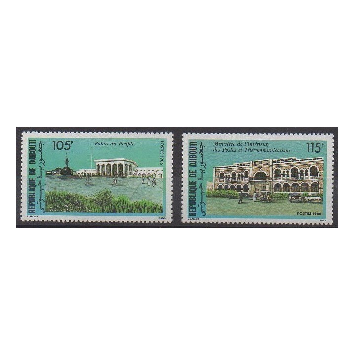 Buy this set of stamps of Djibouti of the year 1986 (Nb 625/626).