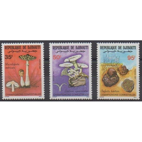 Djibouti - 1987 - Nb 630/632 - Mushrooms