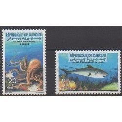 Djibouti - 1998 - Nb 740/741 - Sea life