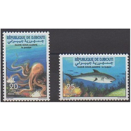 Djibouti - 1998 - Nb 740/741 - Sea life