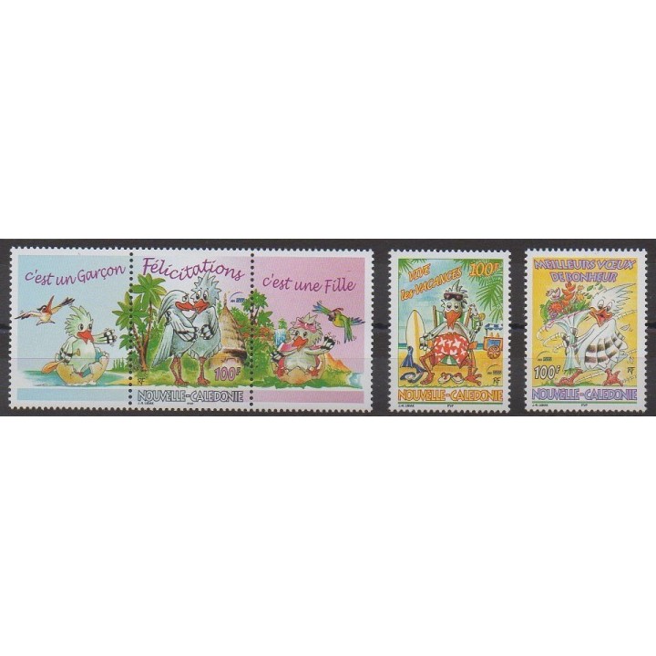 Acheter cette série de timbres de Nouvelle-Calédonie de l'année 2000 (No 834/836).