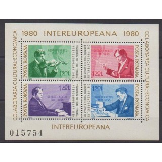 Acheter ce bloc-feuillet de Roumanie de l'année 1980 (No BF142).