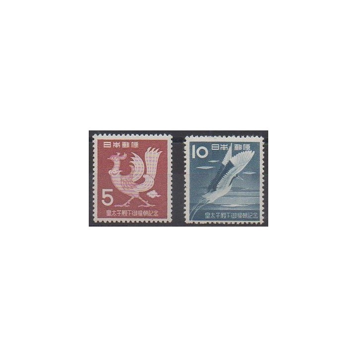 Buy this set of stamps of Japan of the year 1953 (Nb 542/543). - Mint hinged