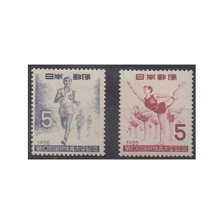 Japon - 1955 - No 569/570 - Sports divers - Neufs avec charnière
