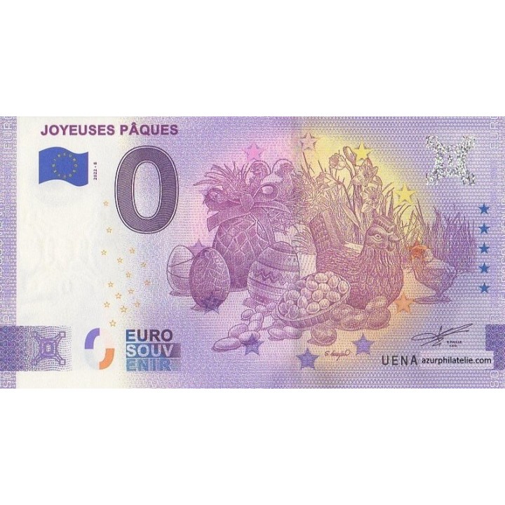 Euro banknote memory - 2022 - Joyeuses Pâques - (Paris)