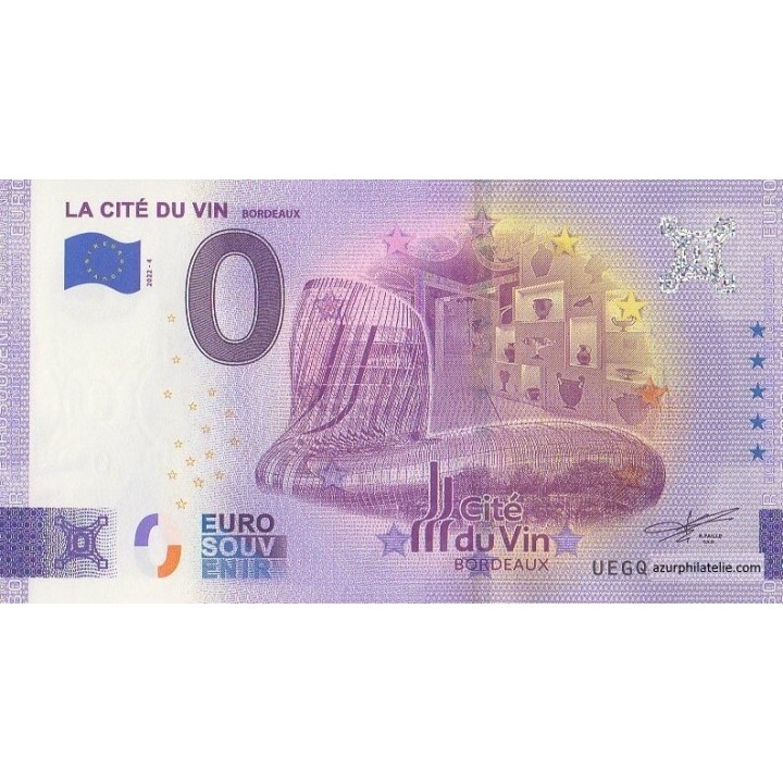 Billet souvenir touristique - 2022-4 - La Cite du vin - (Gironde)