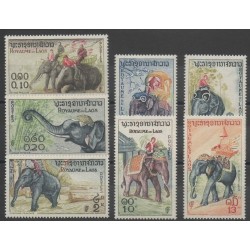 Laos - 1958 - No 44/50 - animaux divers