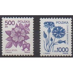 Pologne - 1989 - No 3057/3058 - Fleurs