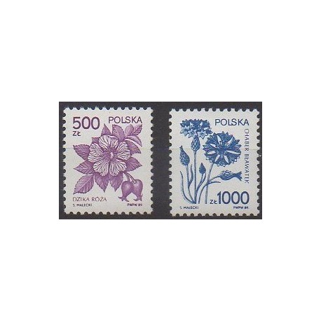 Pologne - 1989 - No 3057/3058 - Fleurs