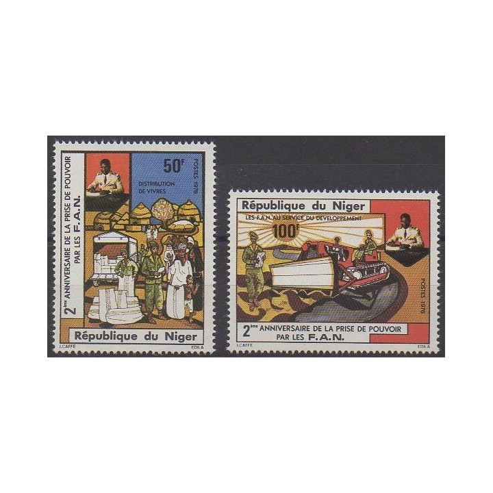 Acheter cette série de timbres du Niger  de l'année 1976 (No 359/360).