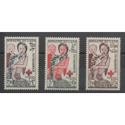 Laos - 1953 - No 25/27 - santé ou croix-rouge