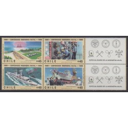 Chile - 1989 - Nb 919/922 - Boats - Military history