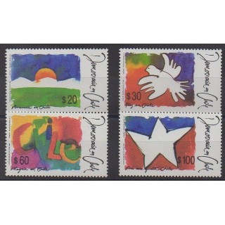 Buy this set of stamps of Chile of the year 1990 (Nb 963/966).
